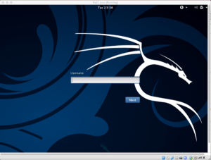 Halaman depan Kali Linux v2.0